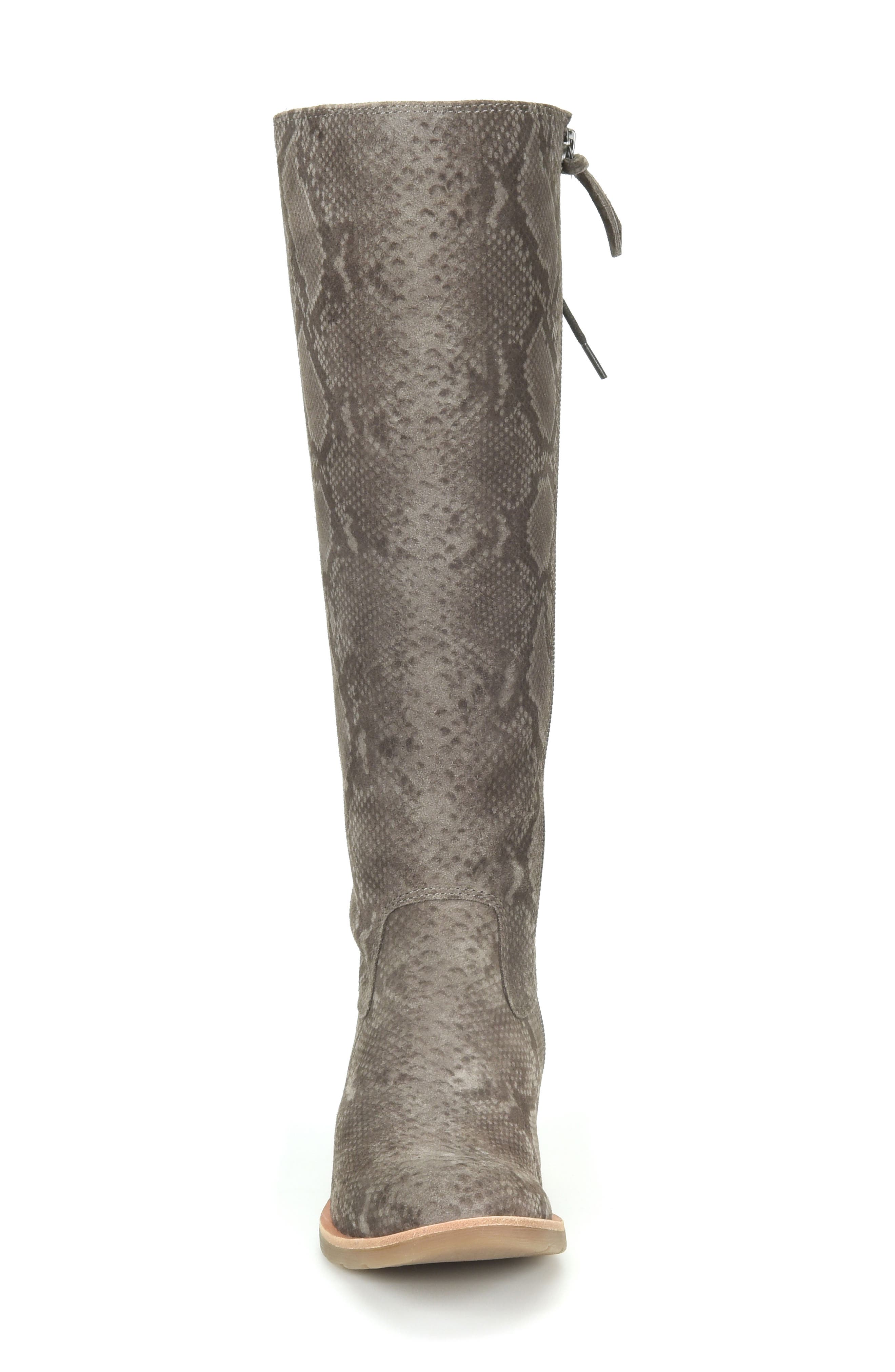 Sharnell II Waterproof Knee High Boot, Alternate, color, TAUPE SNAKE