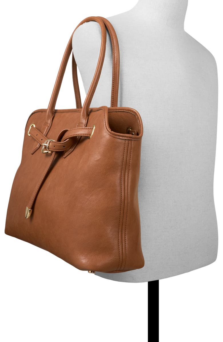 ALDO Eevangeliaax Faux Leather Tote, Alternate, color, Tan
