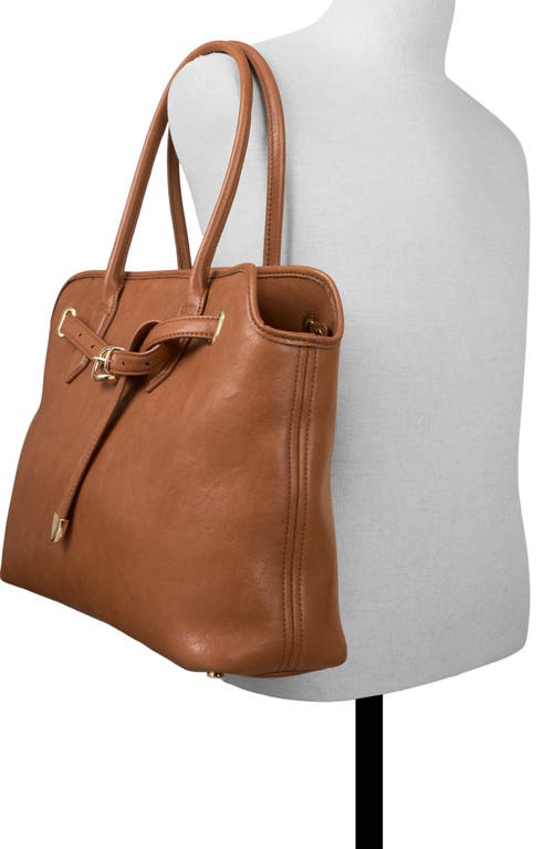 Aldo Eevangeliaax Faux Leather Tote In Brown