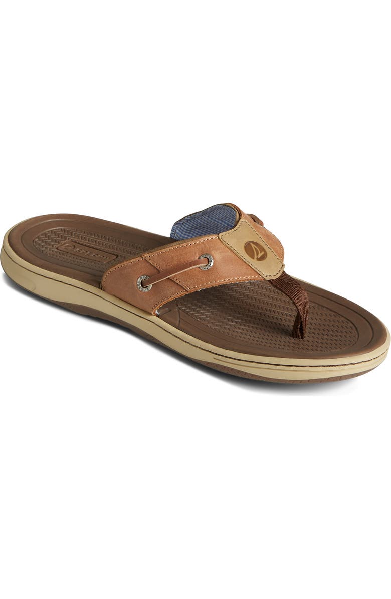 Sperry Baitfish Flip Flop, Main, color, Light Brown
