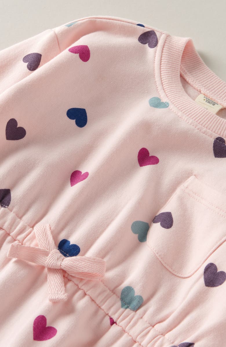 Tucker + Tate Print Fleece Romper, Alternate, color, Pink Balm Festive Hearts