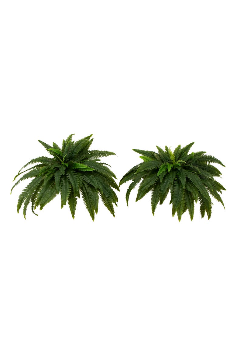 48-in UV Resistant Artificial Boston Fern (Indoor/Outdoor) - Set of 2, Main, color, Green