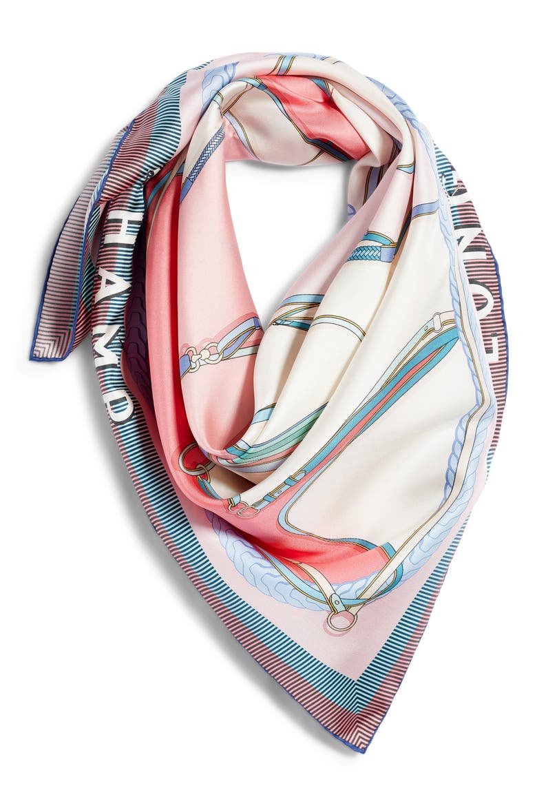 Toute Allure Silk Square Scarf, Alternate, color, SHRIMP