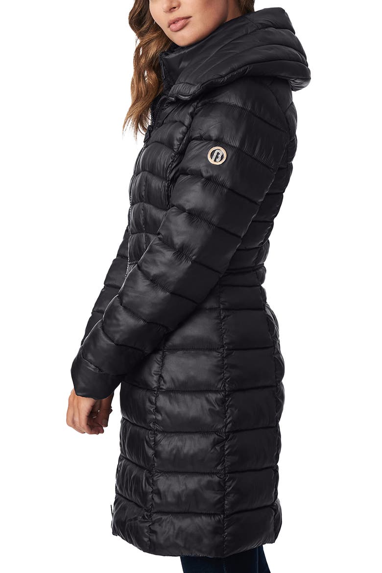 Packable Water Resistant Ecoplume™ Walker Coat, Alternate, color, BLACK