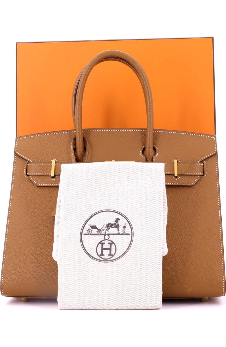 Pre-Owned Hermes Birkin Sellier Bag Brown Epsom with Gold Hardware 30, Alternate, color, Gold