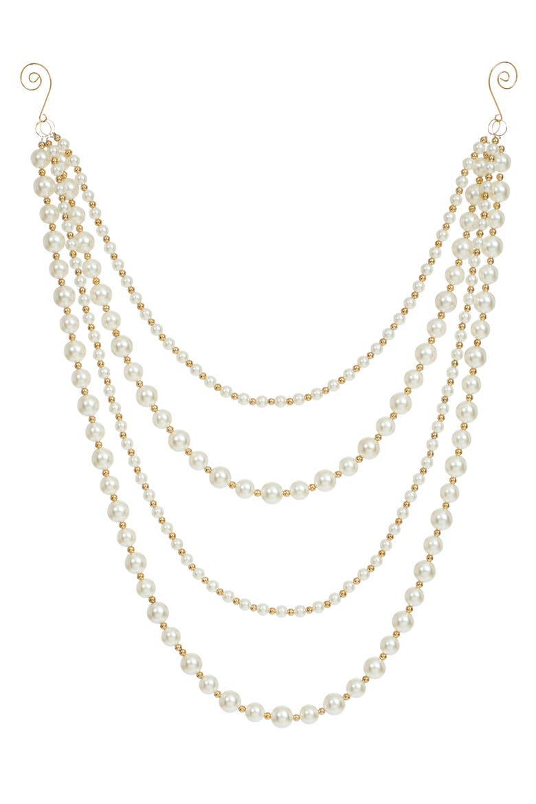 Hanging Pearl Swag, Set of 6, Main, color, White