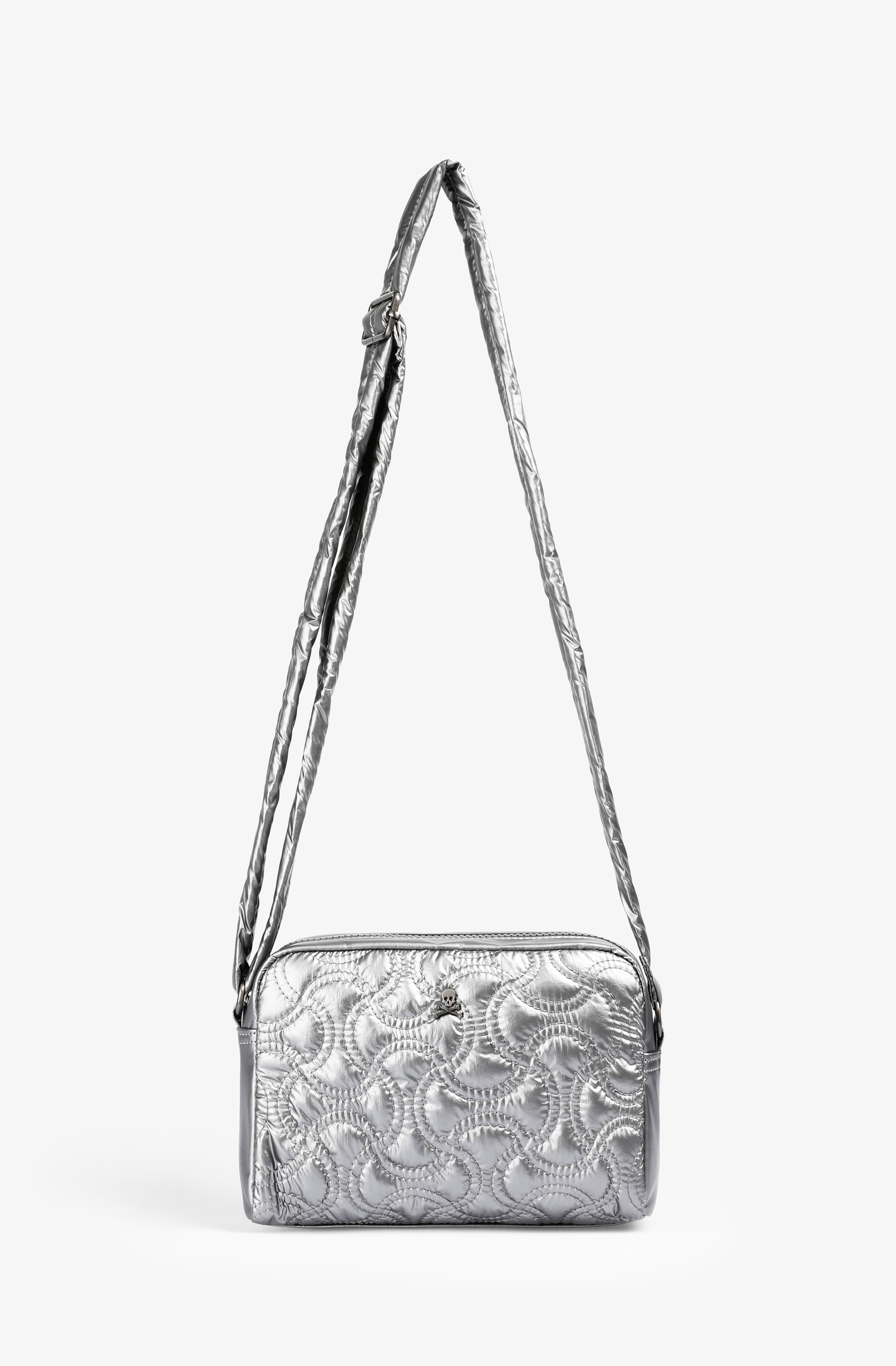 Scalpers Nyquiltedfabric Bag, Main, color, Silver