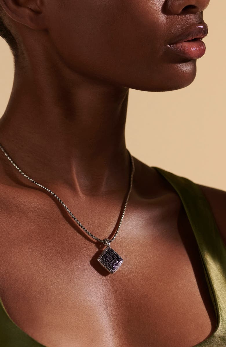 John Hardy Classic Chain Square Pendant Necklace, Alternate, color,