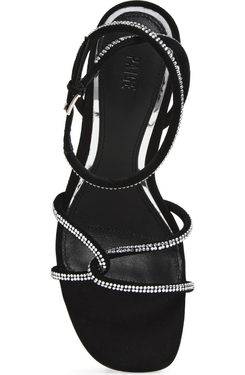 PAIGE Scottie Crystal Embellished Sandal, Alternate, color, Black
