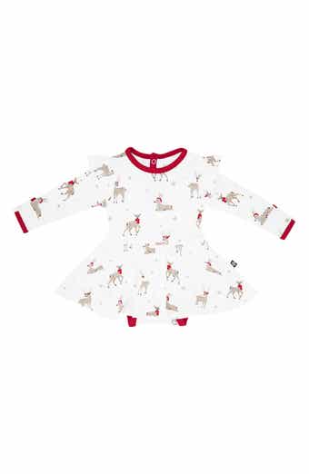 Kyte BABY Cloud Deer Long Sleeve Skirted Bodysuit