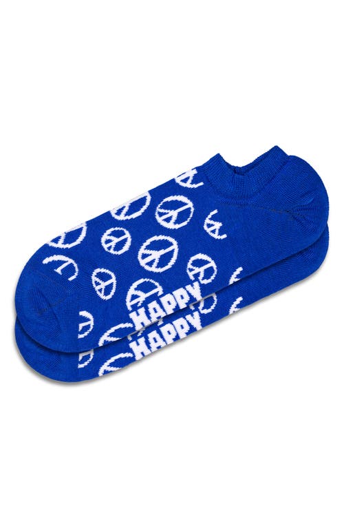Happy Socks Peace Assorted 3-pack No-show Socks In Blue