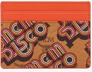 MCM Aren Card Case in Disco Visetos