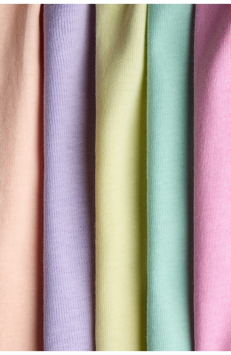 H&M 5-pack cotton jersey shorts, Alternate, color, Pink/Light Green