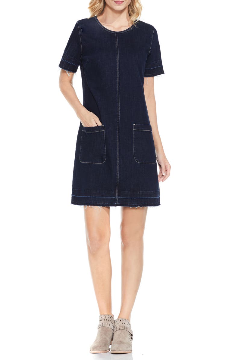 Vince Camuto Release Hem Denim Dress, Main, color,