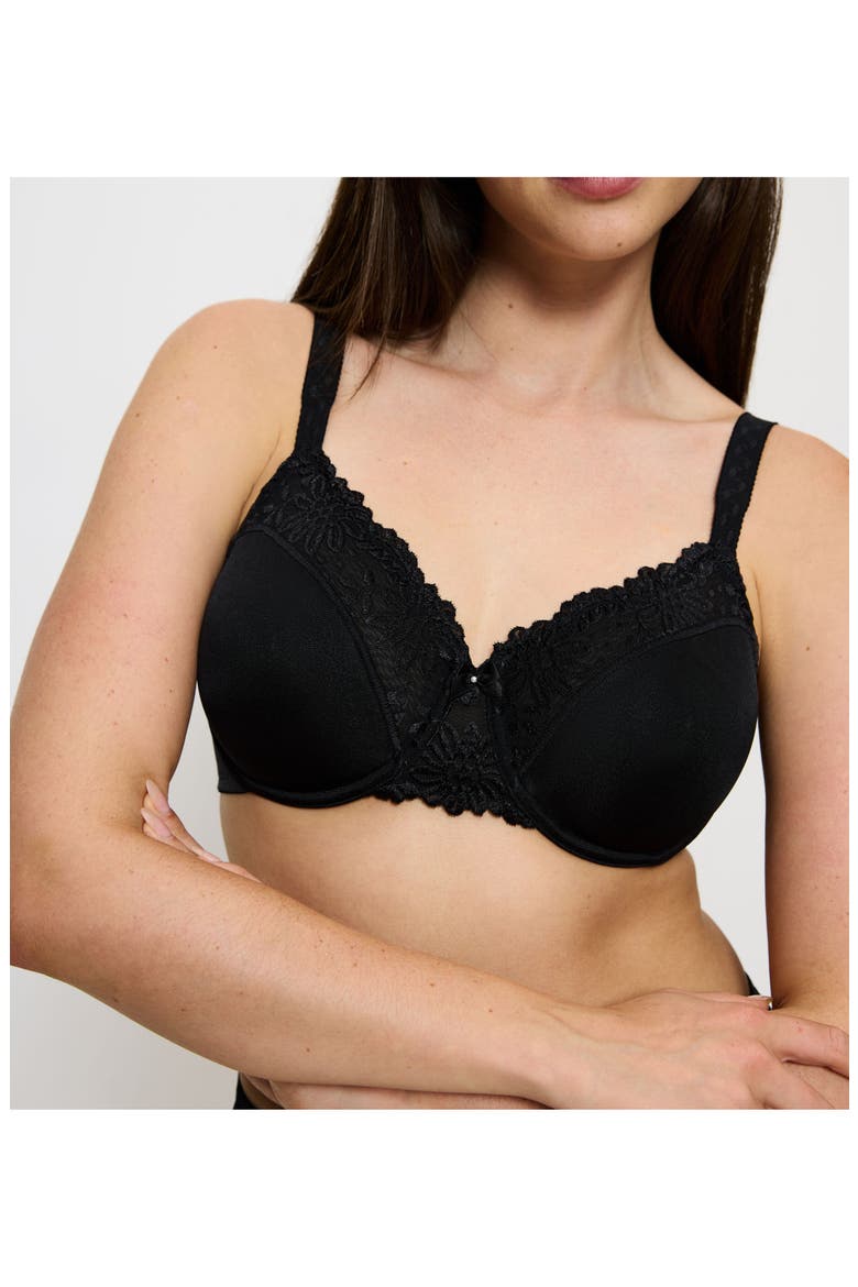 Ladyform Soft Minimizer Bra, Alternate, color, Black
