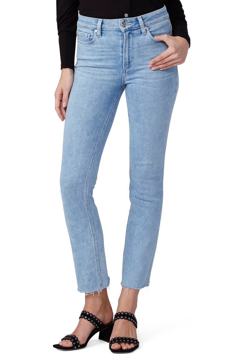 Cindy Raw Hem Ankle Straight Leg Jeans, Main, color, PARK AVE