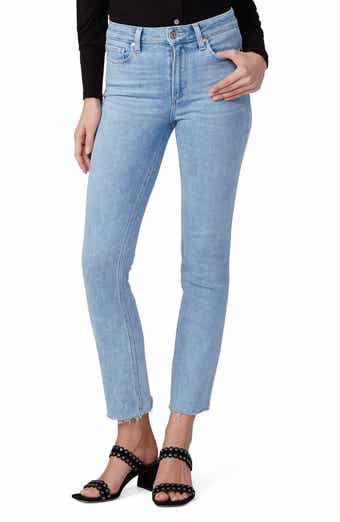 PAIGE Cindy Raw Hem Ankle Straight Leg Jeans