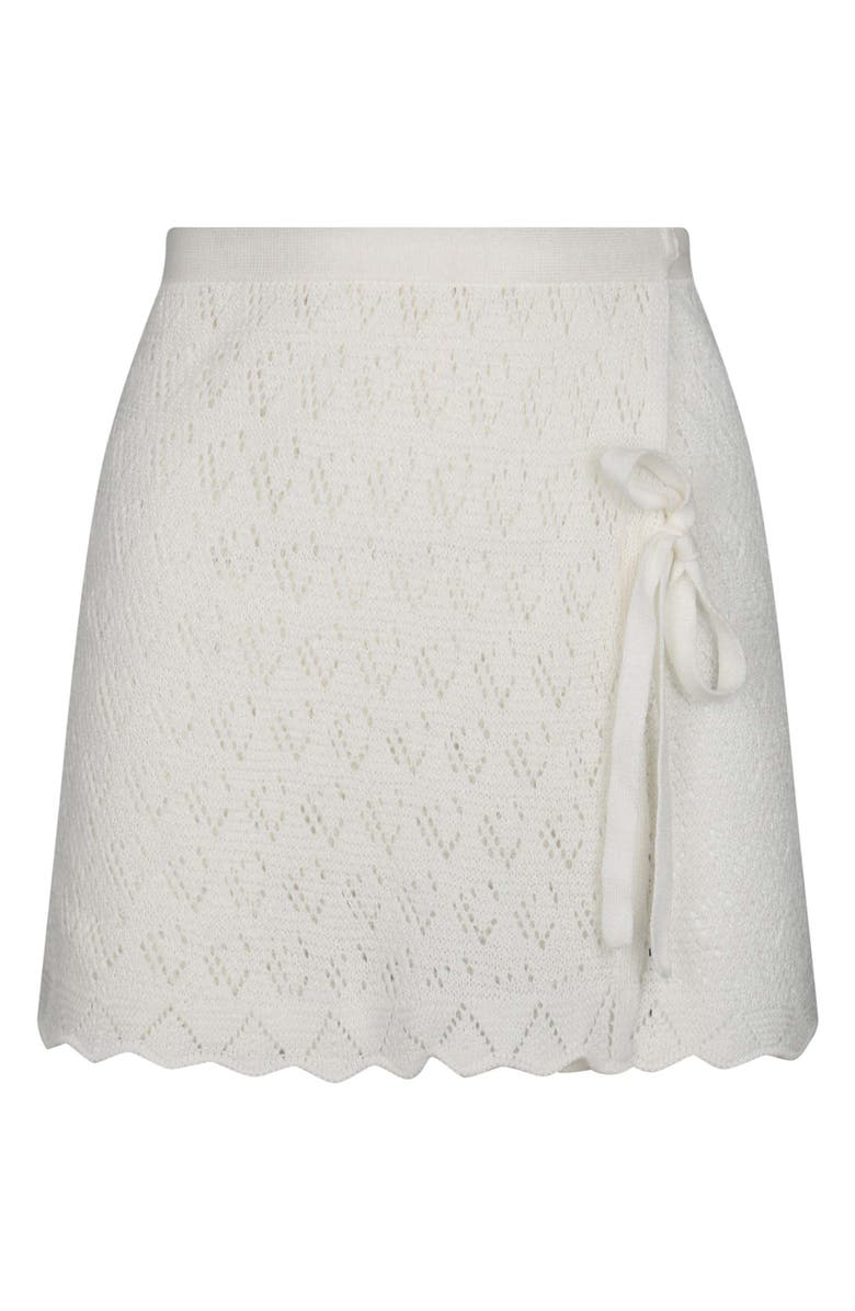 Capittana Kaia Openwork Crochet Cover-Up Miniskirt, Alternate, color, 