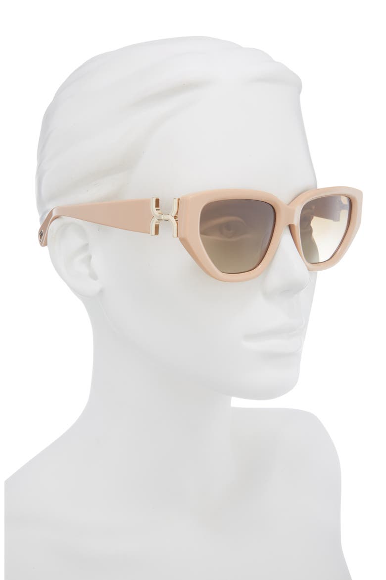 Cat Eye Sunglasses, Alternate, color, IVORY IVORY BROWN