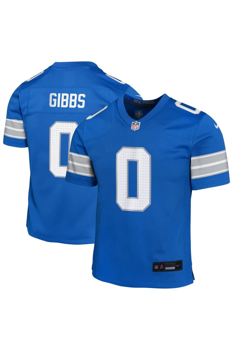 Youth Nike Jahmyr Gibbs Blue Detroit Lions Team Game Jersey, Alternate, color, Blue