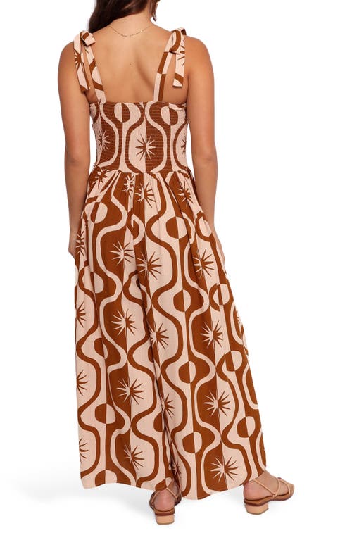 Petal And Pup Petal & Pup Ginelle Smocked Bodice Jumpsuit In Brown