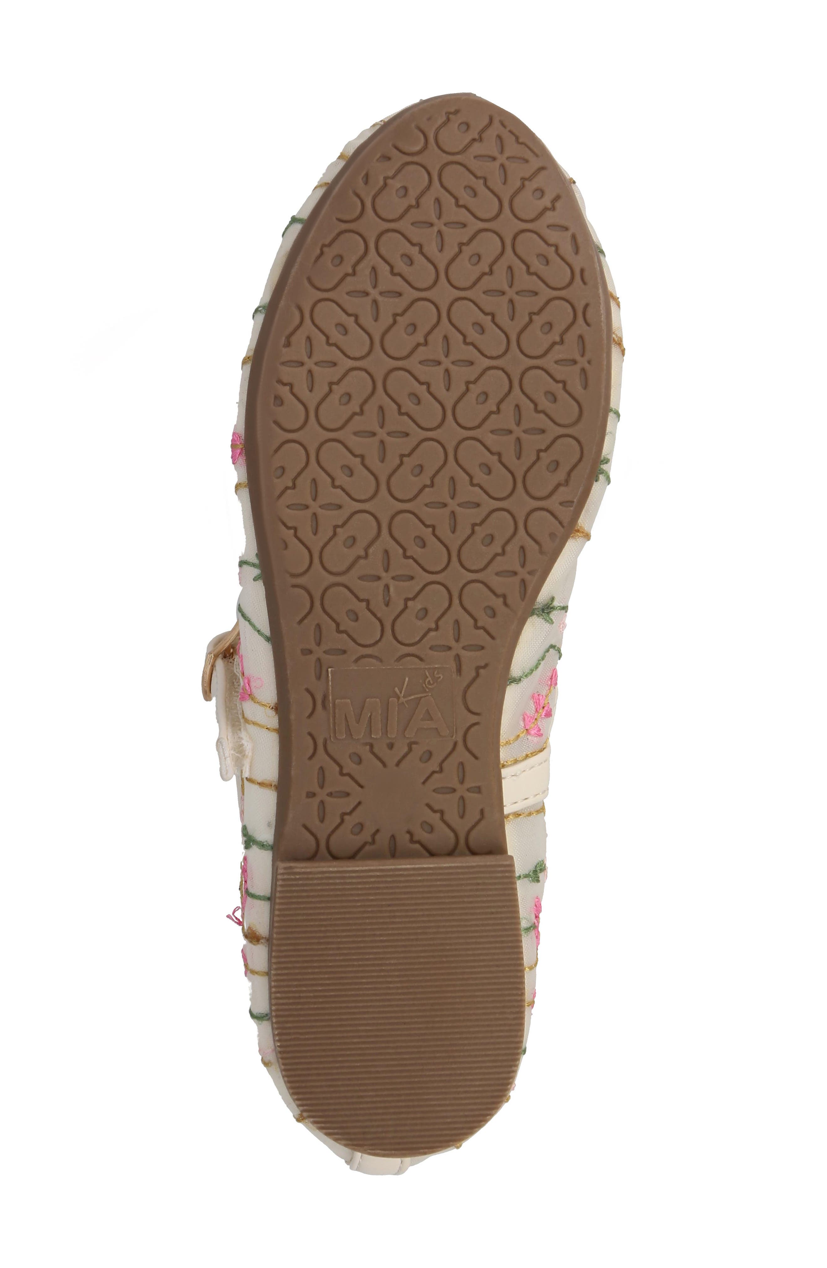 MIA Kids' Kescia Embroidered Mary Jane Flat, Alternate, color, Bone Floral