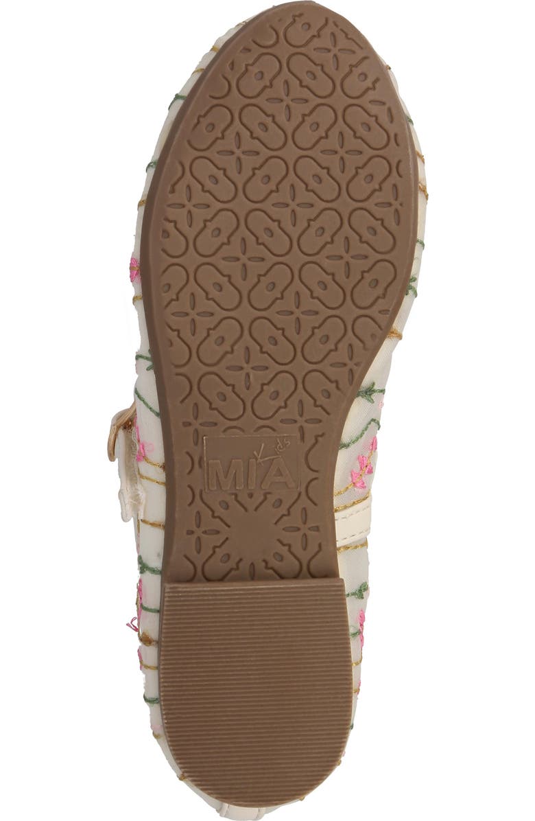 MIA Kids' Kescia Embroidered Mary Jane Flat, Alternate, color, Bone Floral