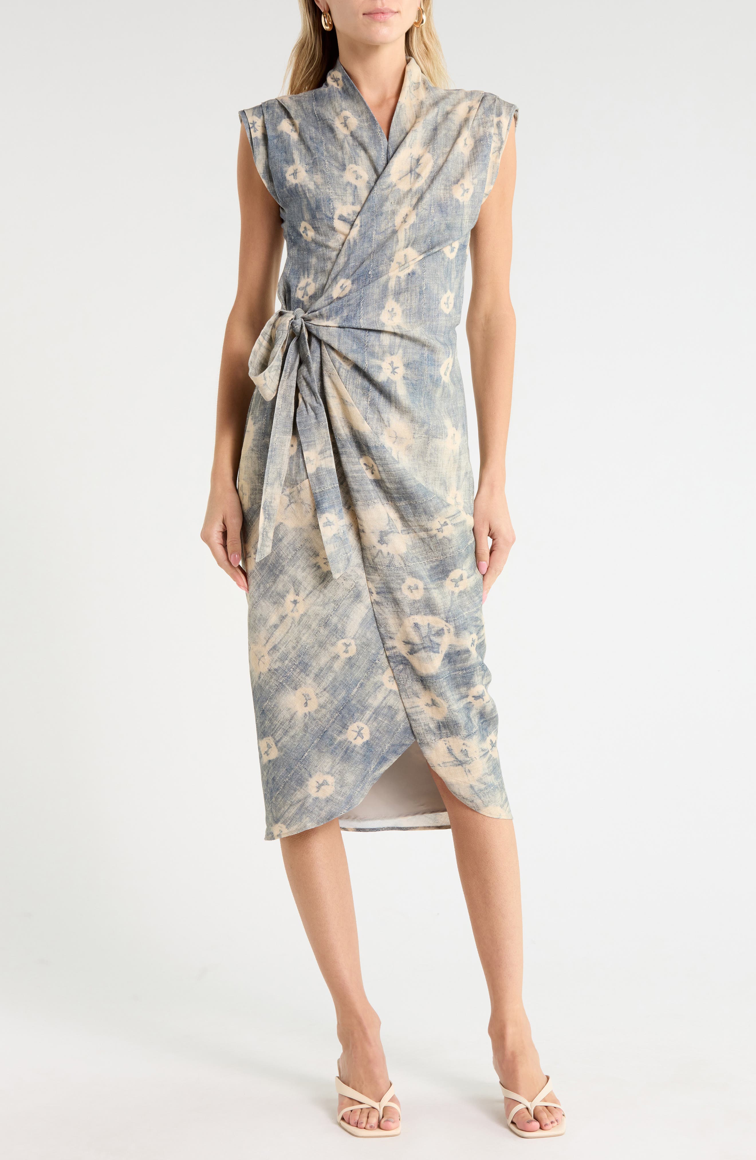 Alivia Tie Front Midi Dress