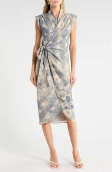 Alivia Tie Front Midi Dress