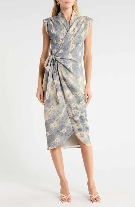 Alivia Tie Front Midi Dress
