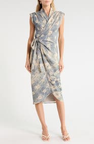 JBQ Alivia Tie Front Midi Dress