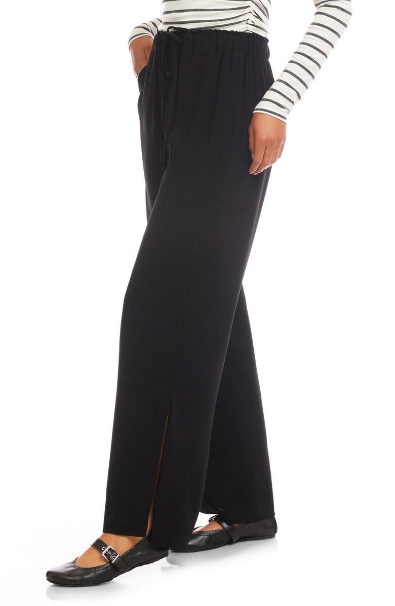 FIFTEEN TWENTY Helen Jersey Drawstring Wide Leg Pants, Alternate, color, Black