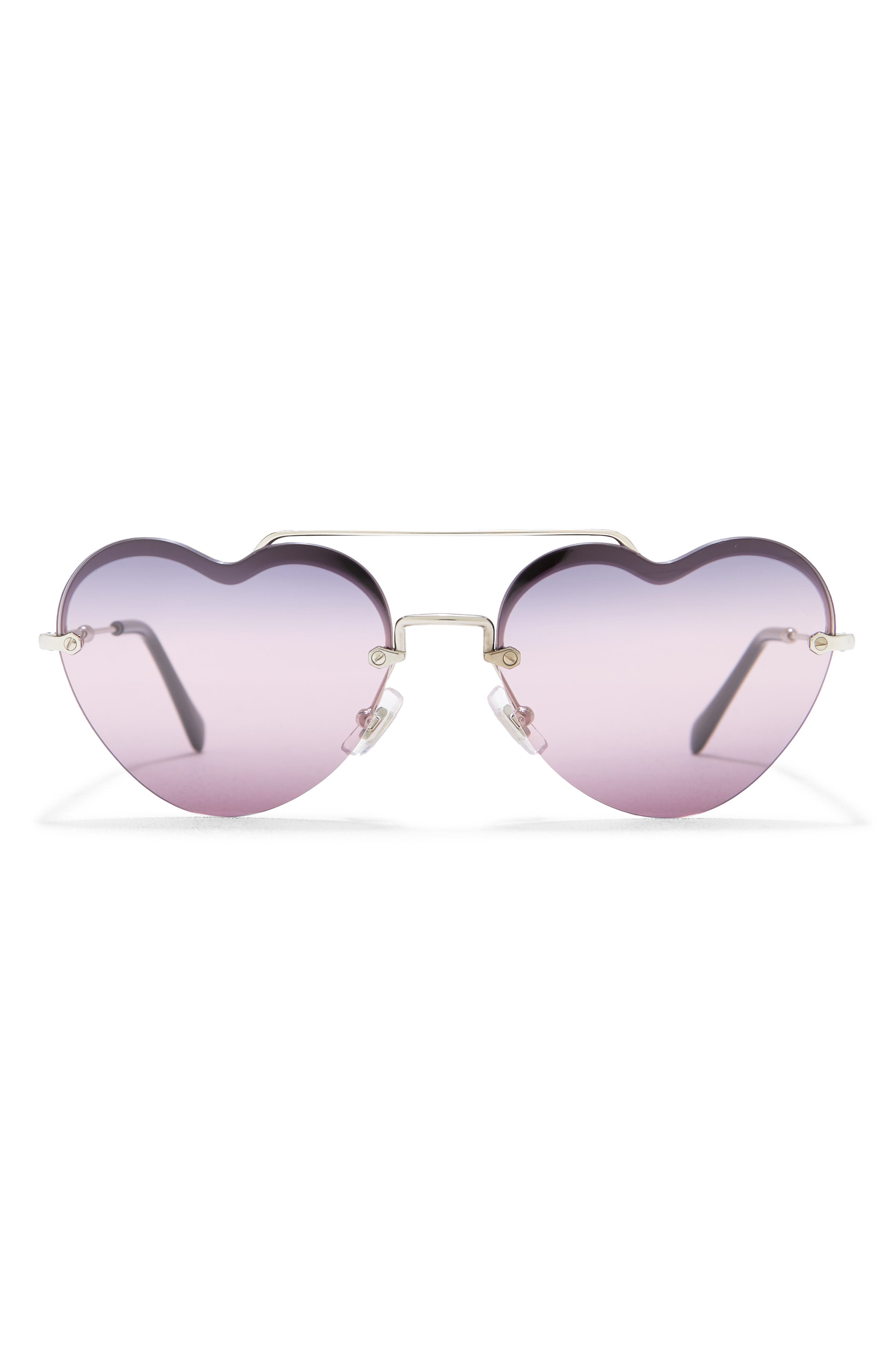 Miu Miu 58mm Heart Sunglasses