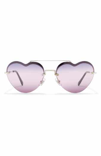 Miu Miu 58mm Heart Sunglasses