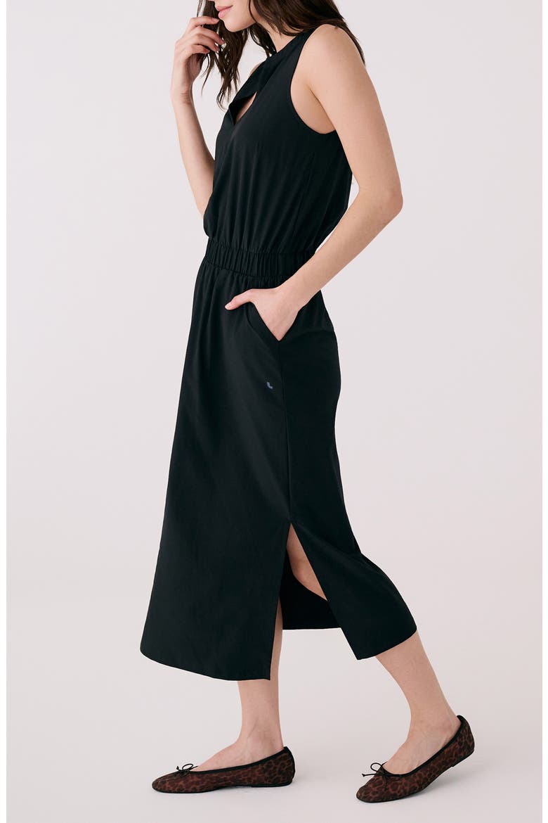 Olivie Midi Dress, Alternate, color, BLACK