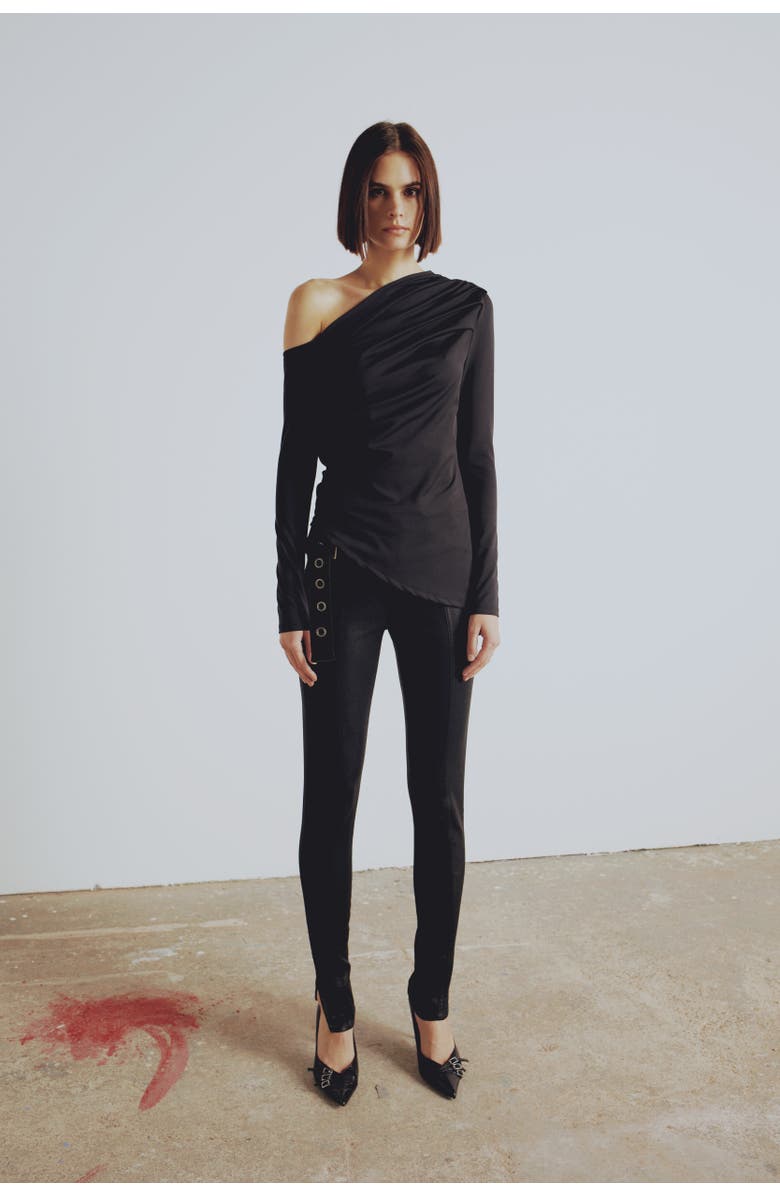 PCFG Your *Itch Draped Long Sleeve Top, Main, color, Black