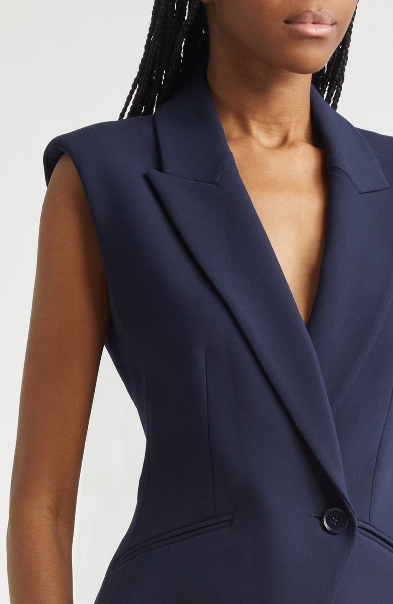 Veronica Beard Ciel Vest, Alternate, color, Navy