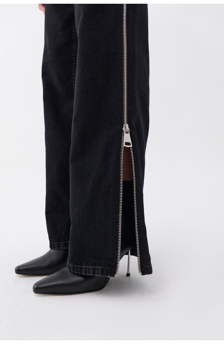 Nocturne Boyfriend Jeans with Side Combination Zipper, Alternate, color, 