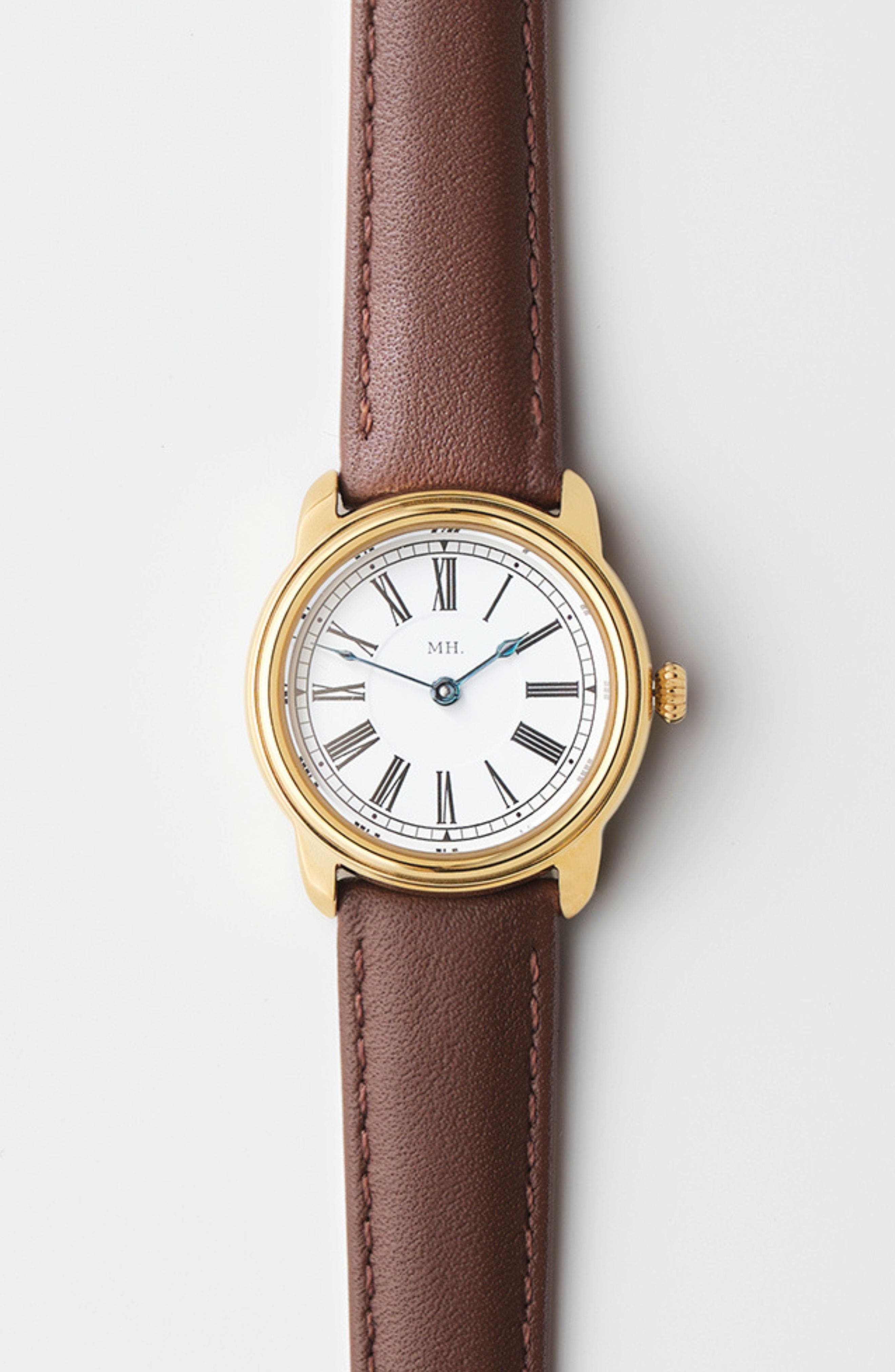 selected Gold Watch - Brown Strap