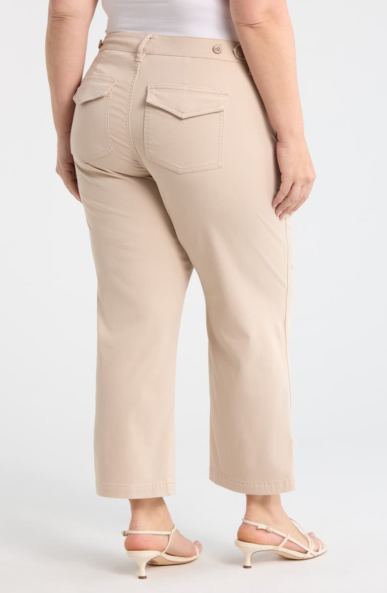 Liverpool Los Angeles Crop Straight Leg Utility Pants, Alternate, color, Safari Sand