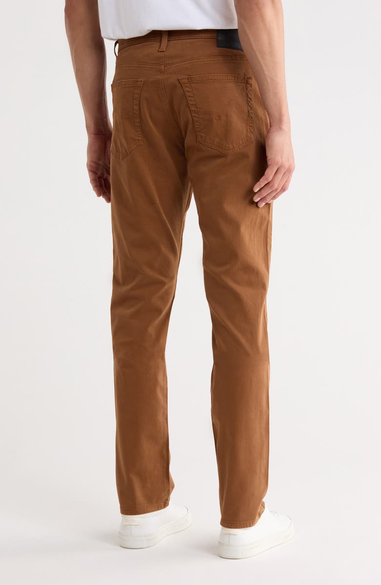 AG Everett Stretch Sateen Slim Straight Pants, Alternate, color, Caramel
