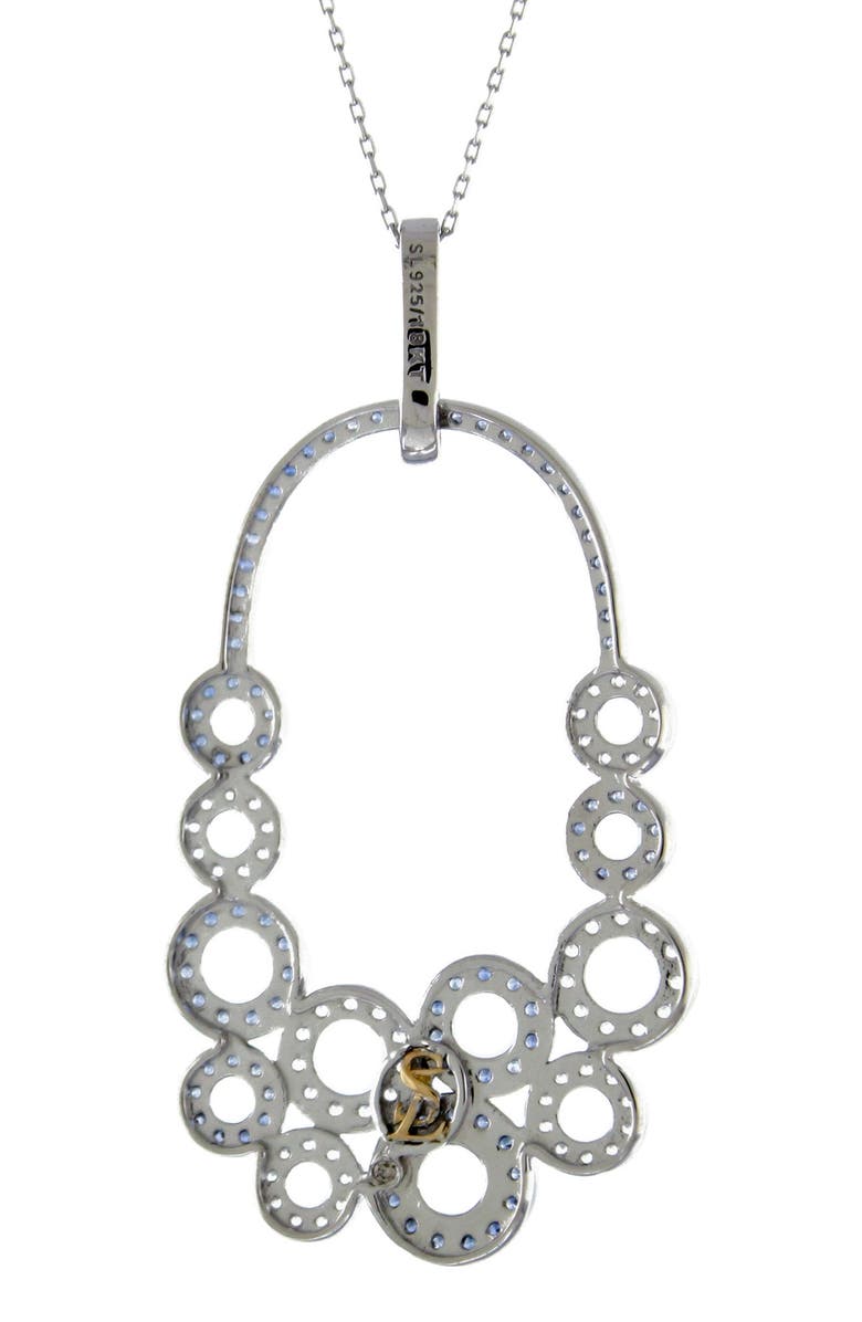 SUZY LEVIAN Multi Circle Sapphire & Brown Diamond Pendant Necklace - 0.02ct., Alternate, color, 
