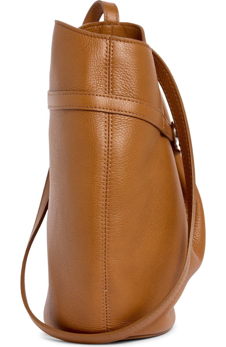 LIFFNER Medium Belted Leather Bucket Bag, Alternate, color, Saddle Brown