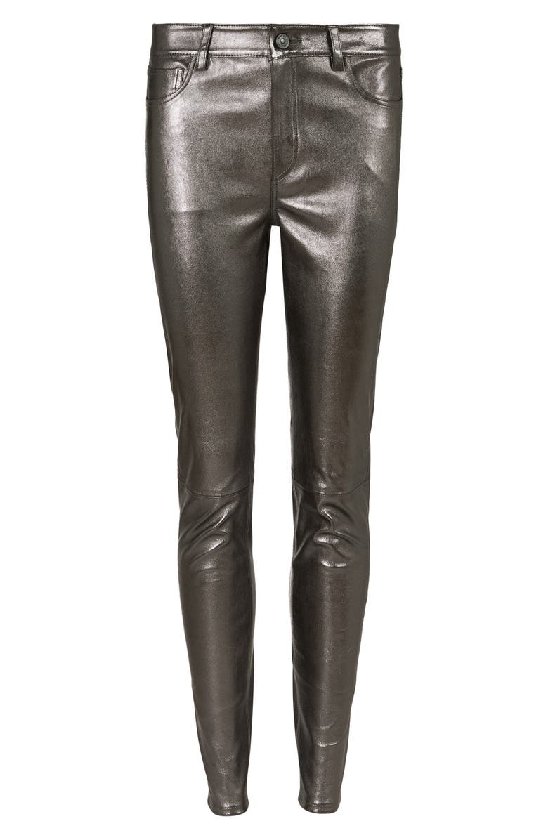 AllSaints Ina Leather Skinny Jeans, Alternate, color, 