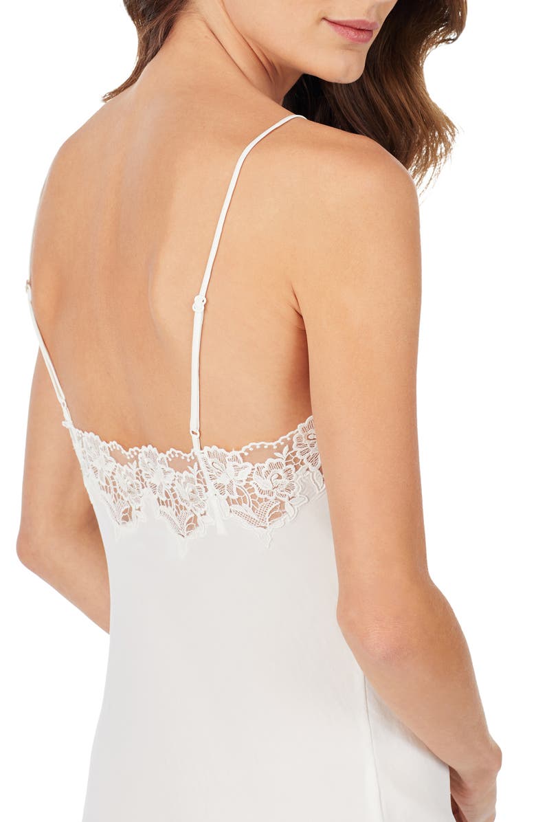 Eileen West Ballet Satin Nightgown, Alternate, color, Winter White