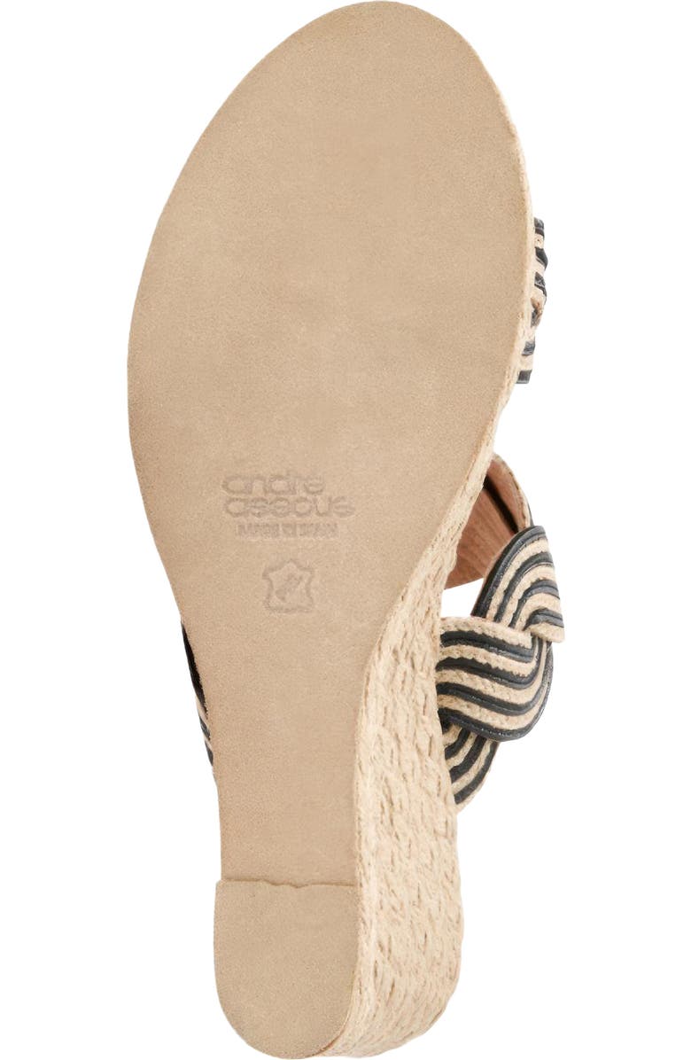 André Assous Nolita Twist Wedge Slide Sandal, Alternate, color, Natural/ Black