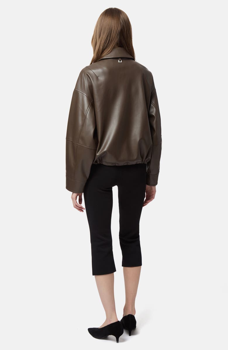 Apparis Ada Faux Leather Bomber Jacket, Alternate, color, Deep Brown