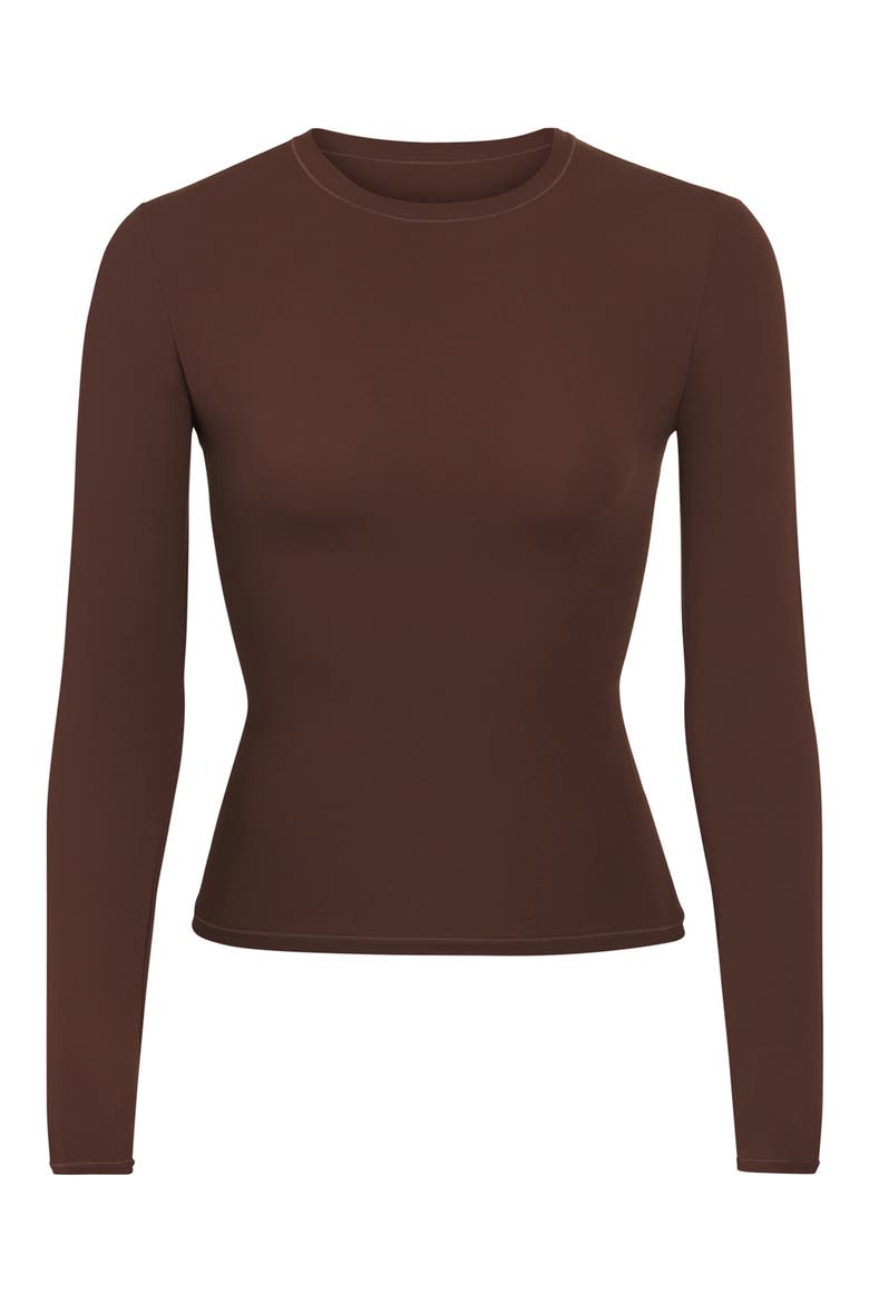 Fits Everybody Long Sleeve T-Shirt, Alternate, color, COCOA