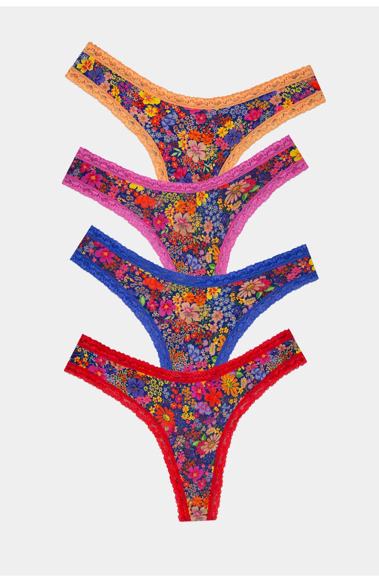 Stripe & Stare Thong Four Pack, Main, color, 