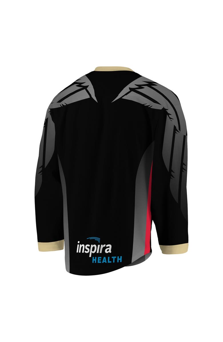 ADPRO Sports Men's Black/Gray Philadelphia Wings Replica Jersey, Alternate, color, 